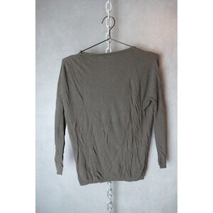 Vince Women's XS Grey Long Sleeve Twist Knit Top Casual Blouse‎